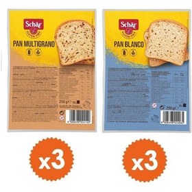 Resim Schar 6'lı Glutensiz Ekmek Seti Pan Blanco Pan Multigrano 250g 6 