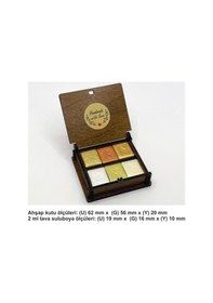 Resim Şemse Mührelenebilir El Yapımı Sanatsal Yarım Tava Yaldız Suluboya 6'lı 