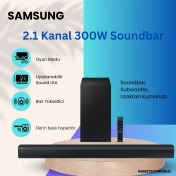 Resim Samsung Derin Baslı Hoparlör 300 Watt 2.1 Kanal Soundbar (2023) 