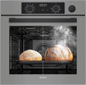 Resim Simfer 8246 11 Fonksiyon Steam Master Ankastre Fırın Gri Cam Dijital 