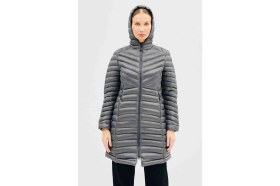 Resim Columbia Omnı Heat Strech Drift Peak Kadın Gri Dar Kesim Termal Kaban 