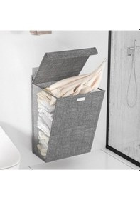 Resim Katlanabilir Asılabilir Kirli Çamaşır Sepeti Çok Renkli 