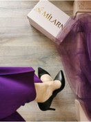 Resim MİLARNU Kadın Siyah Gerçek Deri Stiletto 