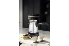 Resim Teknotrust Katlanabilir Elektrikli Kahve Makinesi, Gri Renk, Kolay Kullanım 