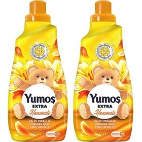 Resim Yumoş Extra Konsantre Çamaşır Yumuşatıcısı Hanımeli 1440 Ml 60 Yıkama 2 Adet Tekli 