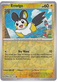 Resim Emolga Reverse Holo 069/167 - Twilight Masquerade - Pokemon Kartı Mint 
