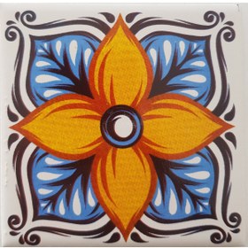 Resim KÜTAHYA ÇİNİ SANAYİ 10x10 cm Çini Desenli Çini Seramik Karo 