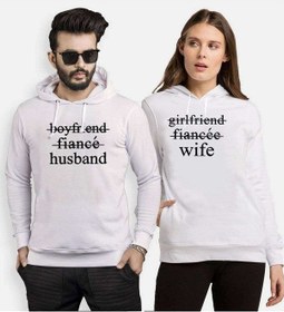 Resim Tshirthane Husband Wife Sevgili Kombinleri Kapüşonlu Kombini 