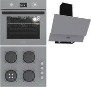 Resim Termikel Gri Ankastre Set (BO O6555C A - BH P6194C A - CH C6532C BA) 