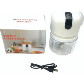 Resim Svoria Store USB Mini Food Processor USB Şarjlı Mini 3 Bıçak Blender Rondo Doğrayıcı 250ML - 45W (5517) 