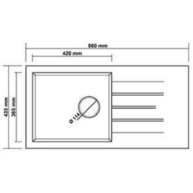 Resim Real P011 Assos 86 Xl Krem Granit Mutfak Eviyesi 86 43.5 Cm Krem 