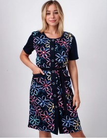 Resim Marro Düğmeli Ev Bornozu 153737692 Mavi 