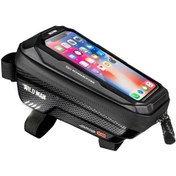 Resim Vkemall Kırmızı X2 Dağ Bisikleti Ön Kolluk Çantası - Eva Sert Kasa, Su Geçirmez, Dokunmatik Ekran, Telefon & Eşya Taşıma, Kol Saati Montajlı Kırmızı 