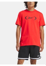 Resim Reebok Basketball T-shırt 100214160 Erkek Tişört Kırmızı S-xxl kırmızı 