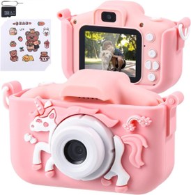 Resim VARSTHREE Çocuk Kamerası 1080P HD, 20MP Çift Lensli Dijital Kamera, 2.0 İnç Ekran, 32 GB SD Kart 