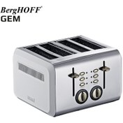 Resim BergHOFF GEM TITAN Parlak Gümüş Beyaz Dört Dilim Ekmek Kızartma Makinesi 