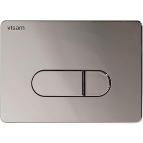 Resim Visam Siena Mat Krom Gömme Rezervuar Kumanda Paneli Basma Butonu 