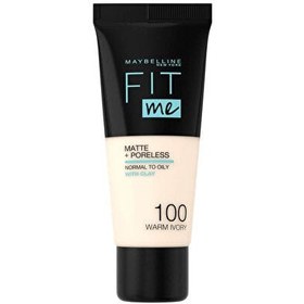 Resim Maybelline new york fit me matte+poreless fondöten - 100 warm ivory 