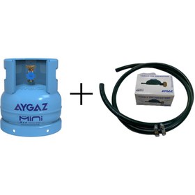 Resim Aygaz Mini Karavan Tüpü + Vanalı Dedantör + 1.5 Metre Hortum (2 Kelepçe Dahil) 