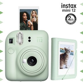 Resim Fujifilm Instax Mini 12 Lila Fotoğraf Makinesi ve 28'li Mini Albüm Seti 