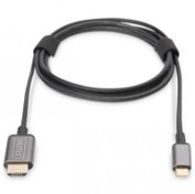 Resim Digitus DA-70821 1.8 Mt USB Type to HDMI Erkek-Erkek 4K 30Hz Metal Dönüştürücü Kablo Görüntü Kabloları-Aynı Gün Kargo-Distribütör Garantili Faturalı Ü