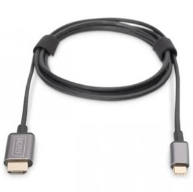 Resim Digitus DA-70821 1.8 Mt USB Type to HDMI Erkek-Erkek 4K 30Hz Metal Dönüştürücü Kablo 