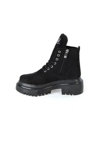 Resim M.P Mp 222-3471ft Siyah Nubuk Fermuarlı Kız Çocuk Düz Bot 001 