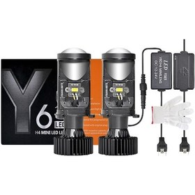 Resim Chelsea 60 W Çift Lamba H4 Led Mini Projektör Lens 8000lm Hi/lo Rhd Lhd Dönüşüm Kiti Araba Sağ Far Siyah 