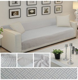 Resim Kaymaz Tabanlı Koltuk Örtüsü 175x215 Cm Altı Polarlı, Örme Kumaş, Çekyat Ve Kanepe Uyumlu Gri 