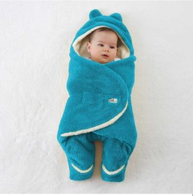 Resim Owli Dış Kundak Bebek Hazır Battaniye 0-6 Ay Turkuaz Çok Renkli 