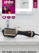 Resim Sinbo SHD-1731 - 3 in 1 Saç Şekillendirici ve Hava Üflemeli Saç Düzleştirici Fön Tarağı 