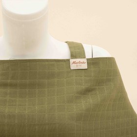Resim Çift Katlı Muslin Emzirme Önlüğü - Koyu Fıstık Yeşili Muslin 