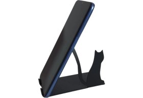 Resim Risingmaber Metal Mat Siyah Dekoratif Ayakta Duran Sevimli Kedi Telefon Tutacağı 