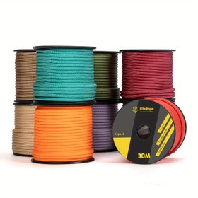 Resim 100% Naylon Halat 4mm Kalın 7-İplik İç Çekirdek Tip III Dayanıklı Kordon - El Yapımı El Sanatları, Kamp, Çadır Aksesuarları ve Açık Hava Ekipmanları için Canlı Karışık Renkler - Yüksek Dayanıklılık, Hava Koşullarına Dayanıklı, Esnek ve Dayanıklı, Kamp Gereksinimleri, El Yapımı El Sanatları Malzemeleri, Canlı Halat Tasarımı, Yüksek Dayanıklılık Malzemesi 