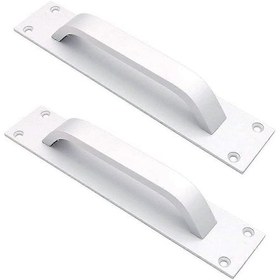 Resim 2 Adet Çinko Alaşımlı Ahır Kapı Kolu - Yangın Kapıları İçin Sürgülü Kapı Kolları, Dolap Kapı Kolları - Gümüş Db 