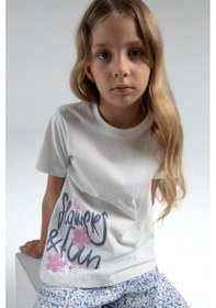 Resim Xo Kids Kız Çocuk Pijama Takım 9-14 Yaş 3612 Beyaz 