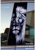 Resim Aslan Oto Folyo Baskı Kaplama Araba Kapı Sticker Set 