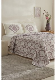 Resim Karaca Home Nolven Çift Kişilik Yatak Örtüsü Seti Mürdüm Mürdüm 