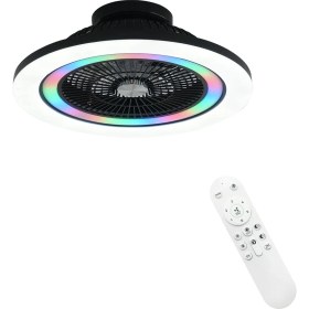 Resim Dlc Group Ovest Kumandalı Tavan Vantilatörü 58 cm LED Aydınlatmalı ve Yüksek Hava Akışı Özelliği 