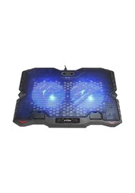 Resim Addison Ad-s1 Storm Mavi Led Işıklı 2 Fanlı 2 Usb Dc 5v 125 125 20mm Notebook Soğutucu Stand 