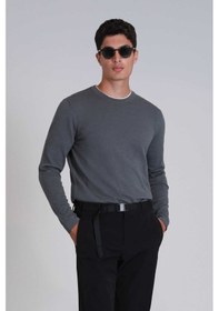 Resim Lufian Erkek Stone Kazak 112090124 Koyu Gri Koyu Gri 