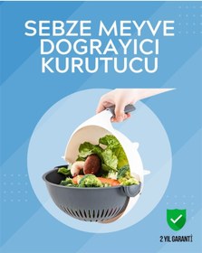 Resim Süzgeçli Hazneye Sahip Çok Amaçlı Rende Ve Dilimleyici Beyaz 