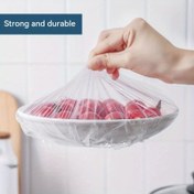 Resim 100'lük Paket Elastik Gıda Tazelik Torbaları - Mutfak ve Restoran Kullanımı İçin Uygun Tek Kullanımlık Plastik Ambalaj, Evde Gıda Saklama için Tek Kullanımlık Gıda Saklama Torbaları 