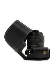 Resim MegaGear Canon Eos M100 15-45mm Suni Deri Fotoğraf Makinesi Kılıfı 
