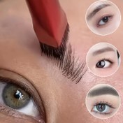 Resim 2 Adet Oval Kaş Fırçası Seti - Çok Fonksiyonlu Stereoscopic Kaş Macunu Ruj ile Yumuşak Naylon Tüyleri, Paraben İçermeyen, ABS Plastik Çubuk - Tüm Cilt Tipleri İçin Uygun 