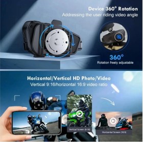 Resim Aydogan's Q28 Motosiklet Kask Bluetooth Kulaklık 1080P Kamera Interkom Kulaklık Su Geçirmez Intercom 