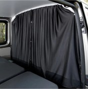 Resim Chuangyinshop Siyah Orta Two-pack Araç Perdesi Ev Kamp Karavan Fıat Ducato Ford Transit Sprinter Polyester Kumaş Koyu Renk Gizlilik Perdesi 