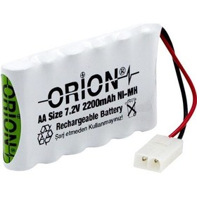 Resim Orion AA 7.2 V 2200 mAh Tamiya Soketli Şarjlı Oyuncak Pili 