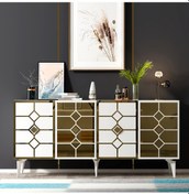 Resim Irmak Konsol Beyaz-altın 