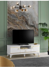 Resim 130 CM KORDON MDF MEBRAN KAPAK TV SEHPASI 